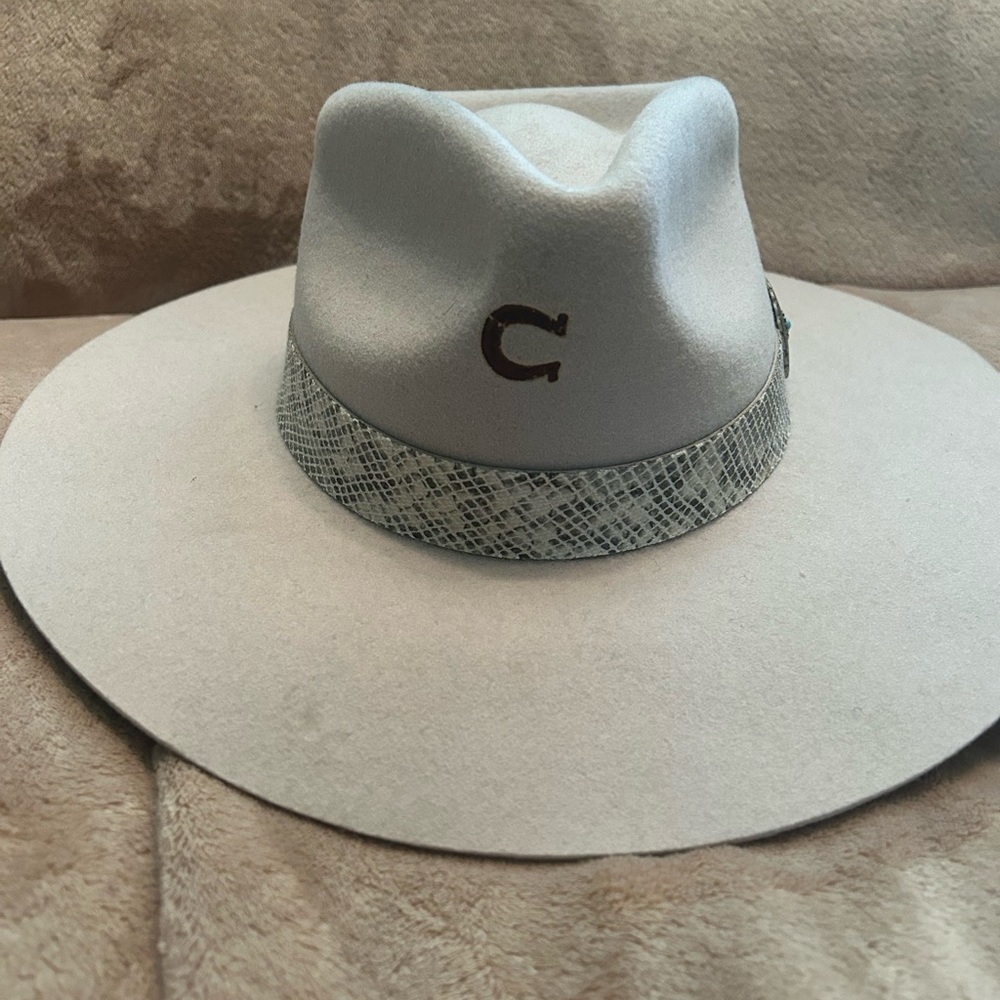 Elegant Cream Charlie Horse with Snakeskin Accent
